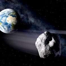 Artist's concept of near-Earth asteroids