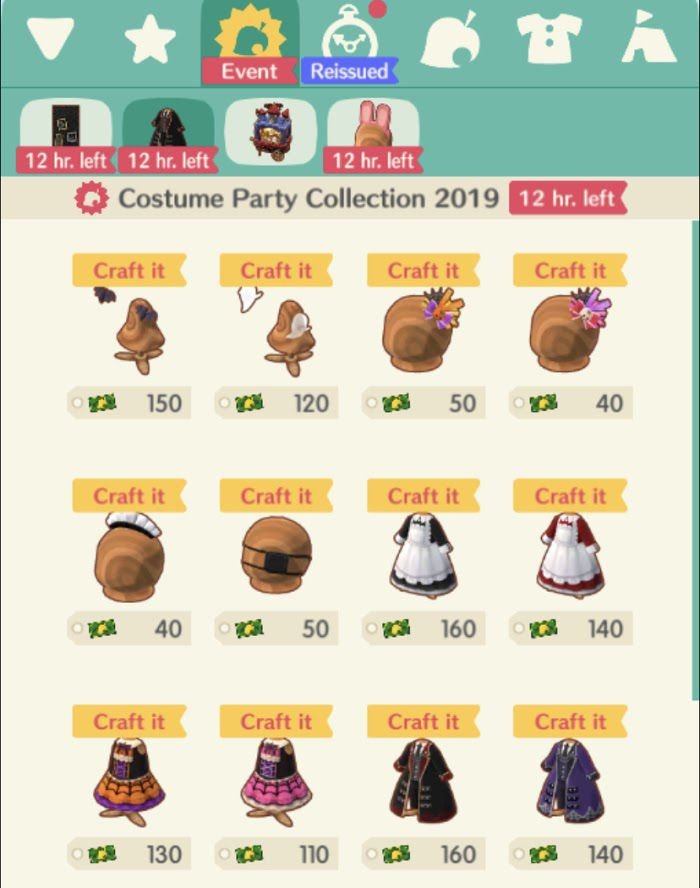 An in-game menu of new clothing to buy in Animal Crossing: Pocket Camp, but it’s only available for premium currency