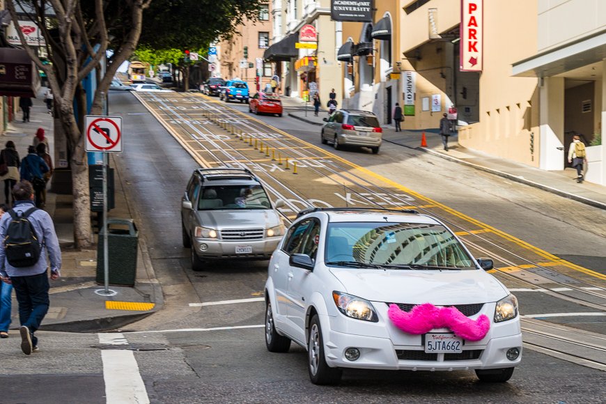 lyft mustache car san francisco