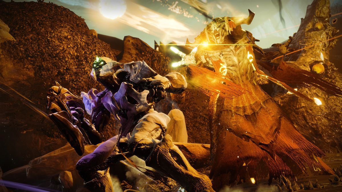 Nokris and a Hive acolyte in a screenshot of Destiny 2: Warmind