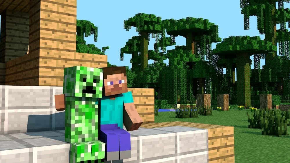 Minecraft - hugging a creeper