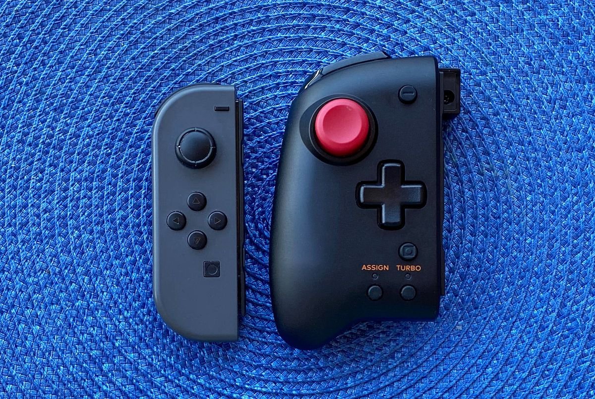 The Hori Split Pad Pro with a Nintendo Joy-Con