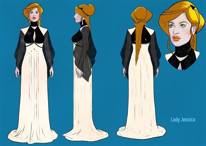 Concept art for Lady Jessica in Dune: The Graphic Novel — Book 1