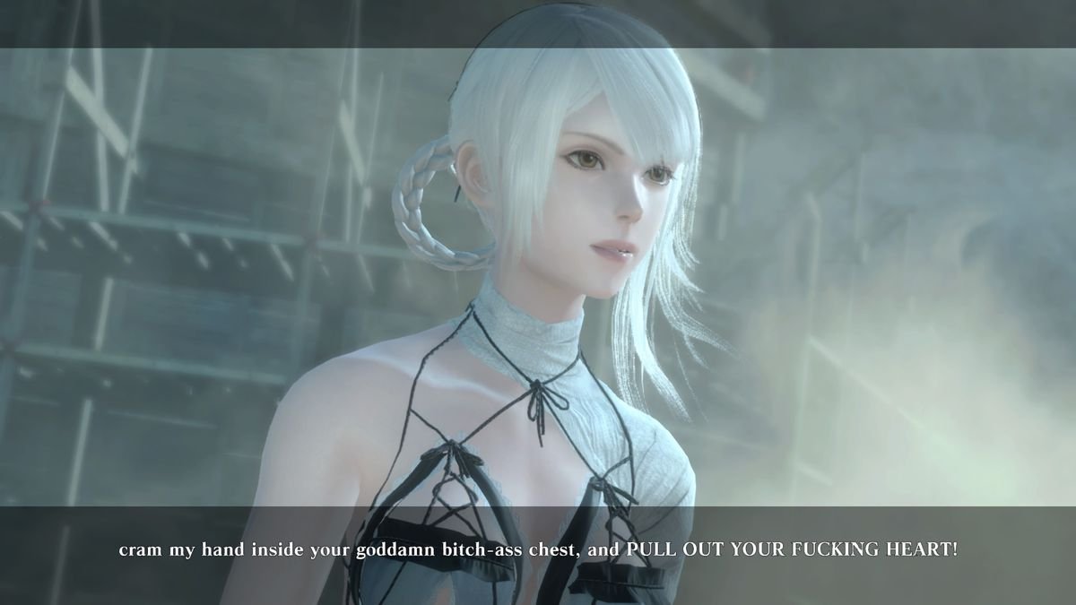 Kaine has some words with a Shade in Nier Replicant.