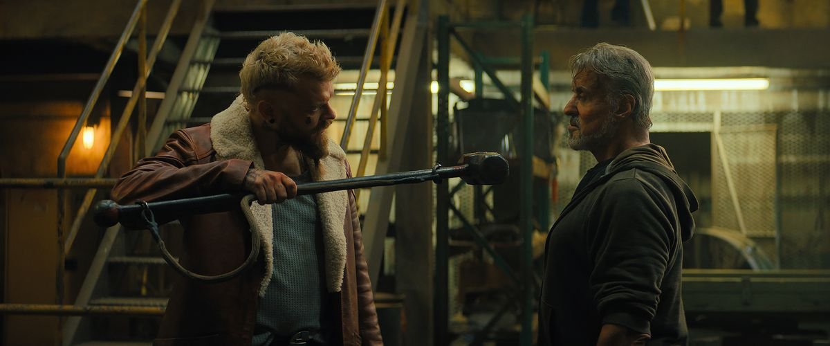 Pilou Asbæk faces down Sylvester Stallone in Samaritan