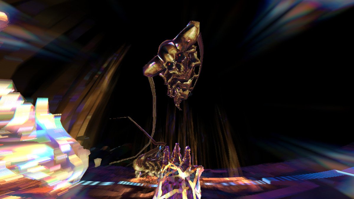 A screenshot of a demon attacking the player in Hyper Demon.