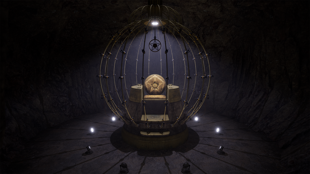Ghen’s throne room in Riven (2024). 
